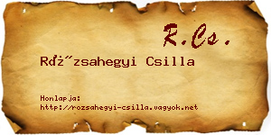 Rózsahegyi Csilla névjegykártya